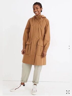 Madewell fishtail waterproof rainfall anorak with hood